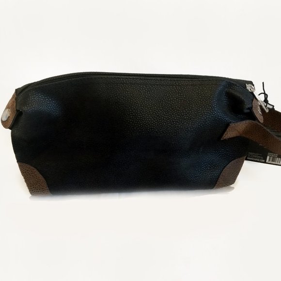 Manscaped "The Shed" Men's Travel PU Leather Black/Brown Accessories Bag-NWT - Picture 4 of 13